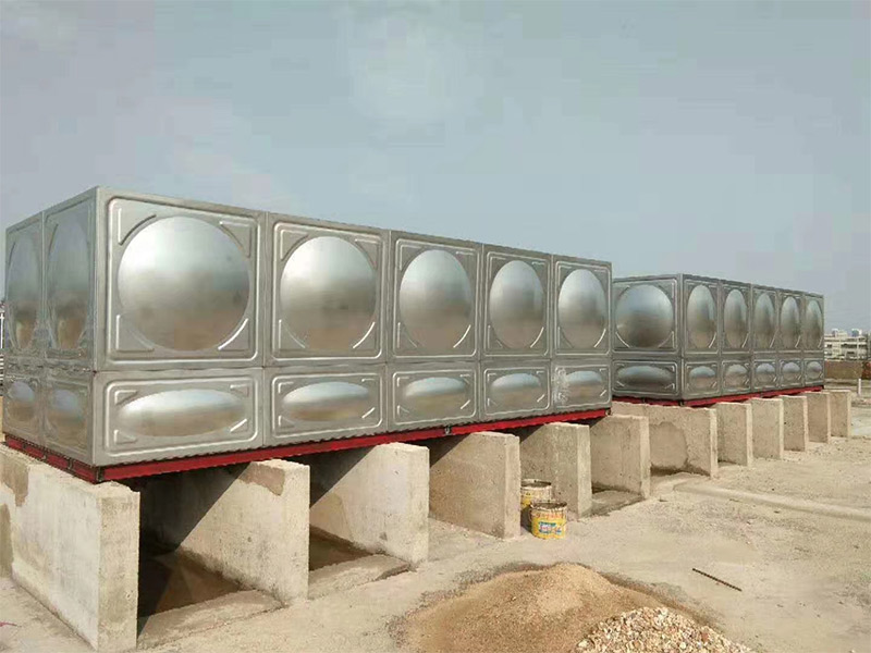 2*18吨不锈钢水箱，广州工地安装完成|宏量水箱